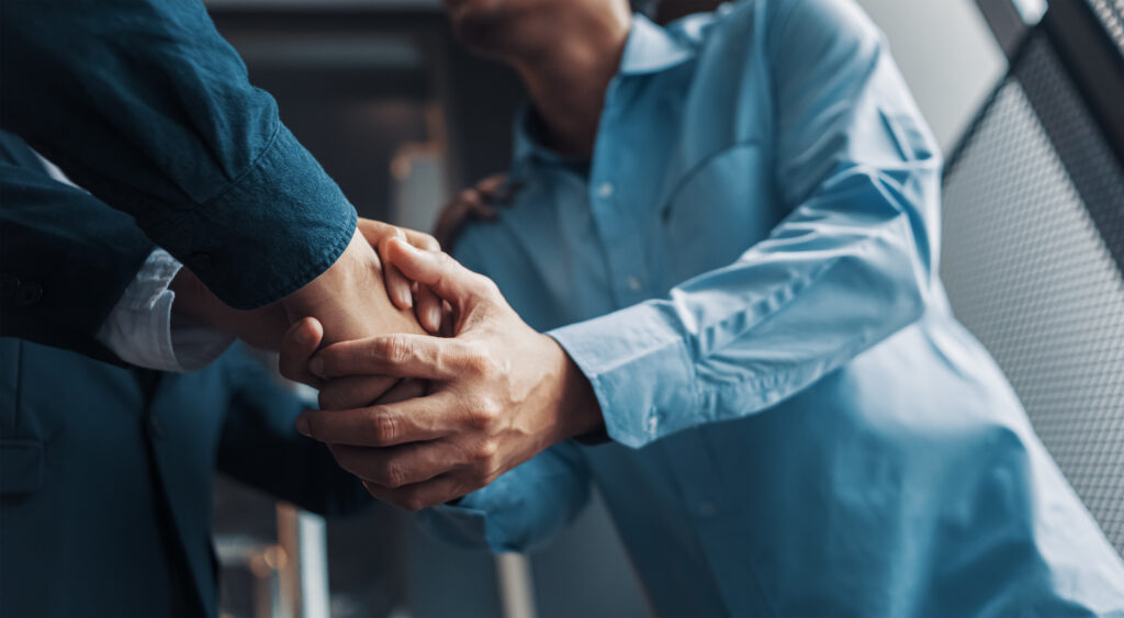 Business shaking hands, finishing up meeting. Successful busines Business shaking hands, finishing up meeting. Successful businessmen handshaking after good deal.
